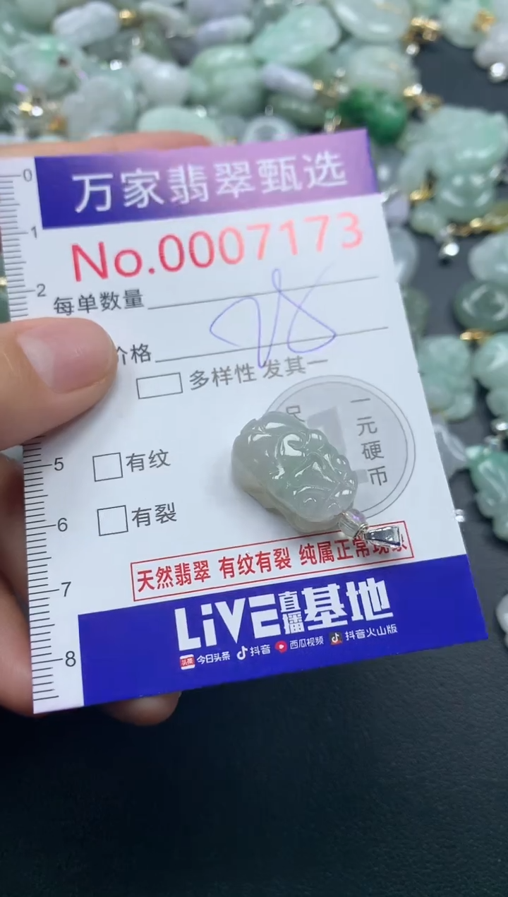 吊坠(不含链)未镶嵌翡翠7173