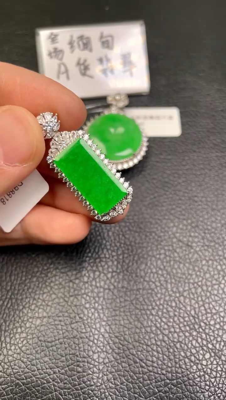 【闪购商品】翡翠吊坠(不含链)银S925镶嵌吊坠