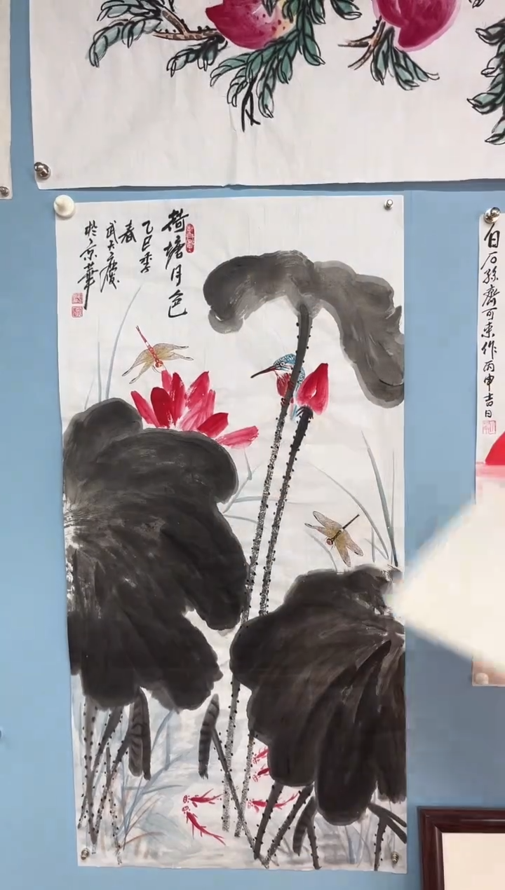 国画武天庆老师映日荷花