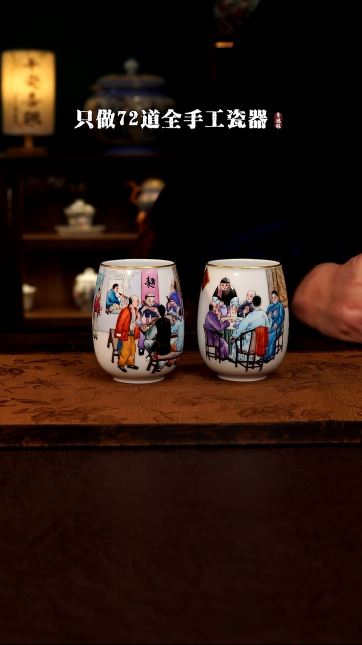 摆件陶不*景德镇现代手工手绘陶瓷