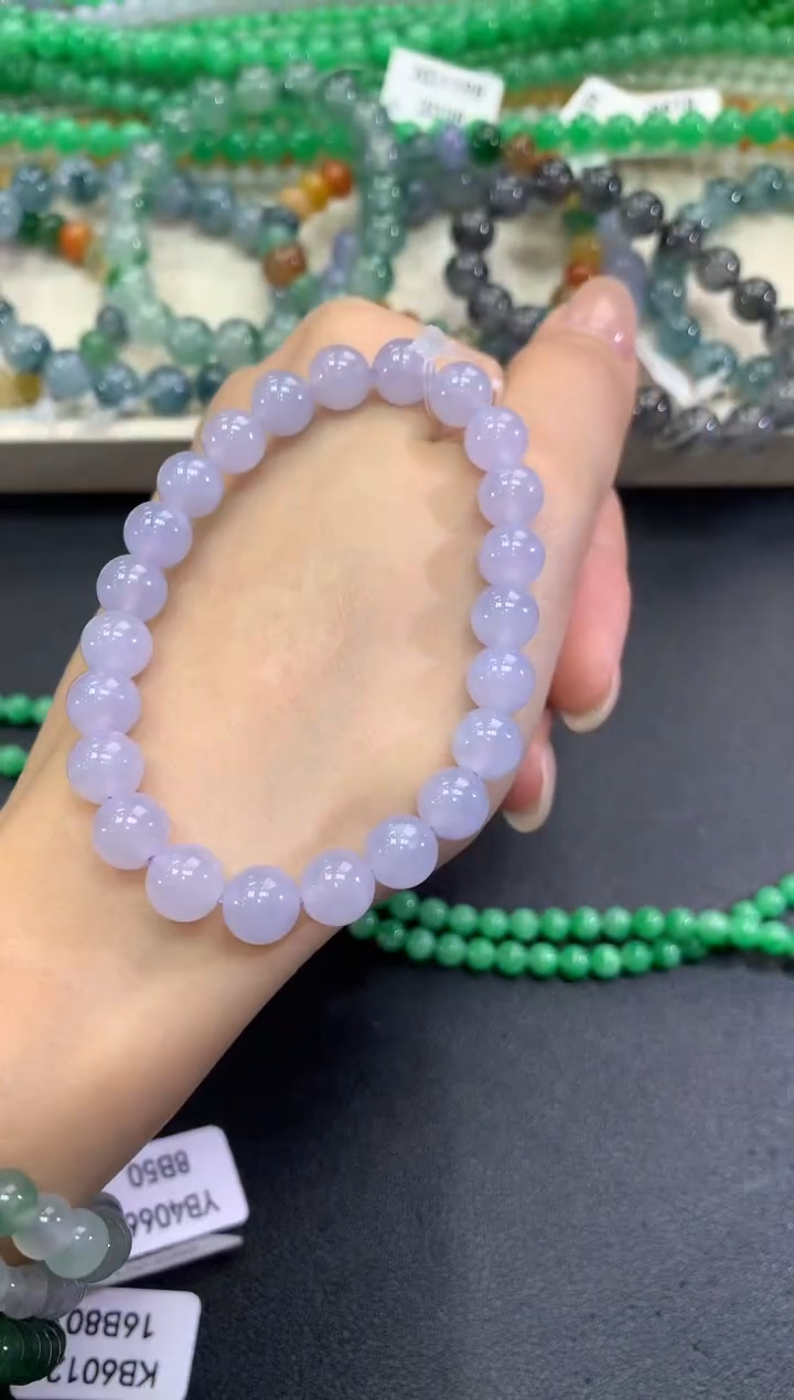 【闪购商品】翡翠手串未镶嵌q109多样性一件发货紫货有色差