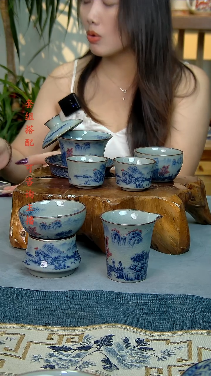 简装家用款6件套 老陶泥开片纹陶瓷茶具