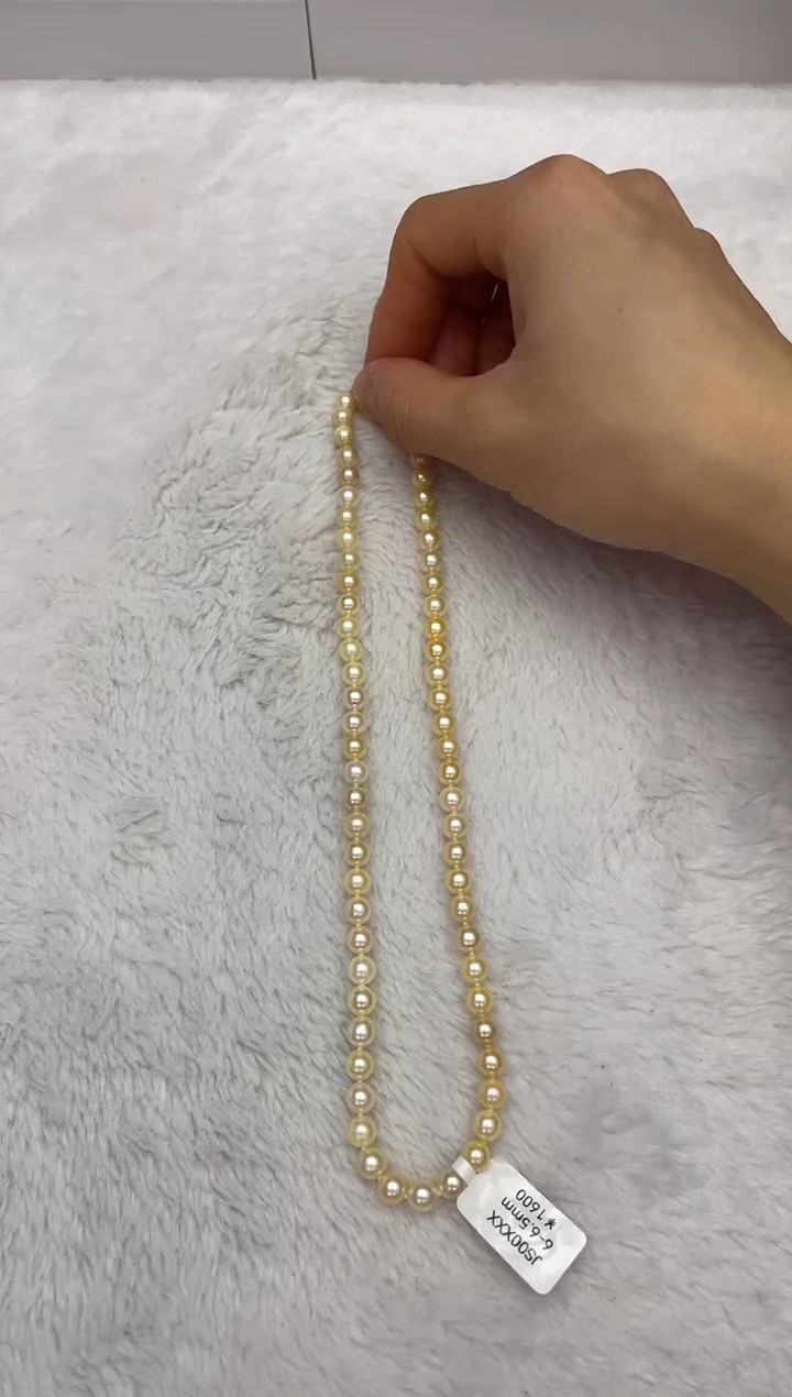 【闪购商品】海水珍珠颈饰未镶嵌AK羽皇金6-6.5mm（多样性发一）