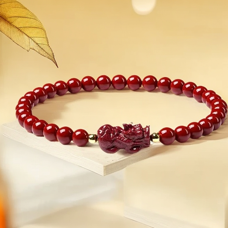 含辰砂工艺品【福庆甄选】辰砂貔貅招财朱砂手串百搭（多样性发一件）