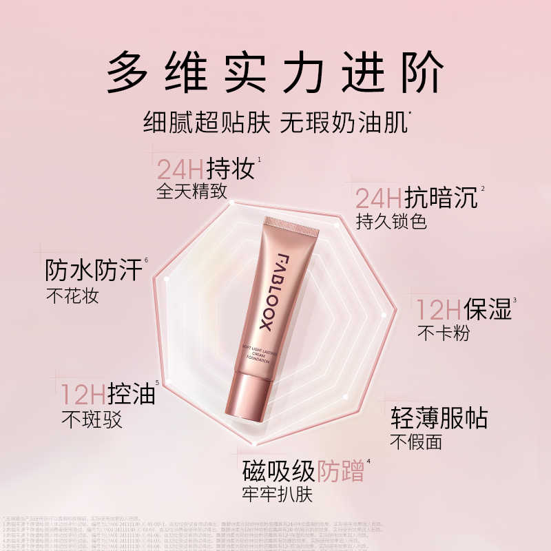 【升级3.0】Fabloox馥碧诗粉霜粉底霜混油皮遮瑕细腻奶皮持久持妆J