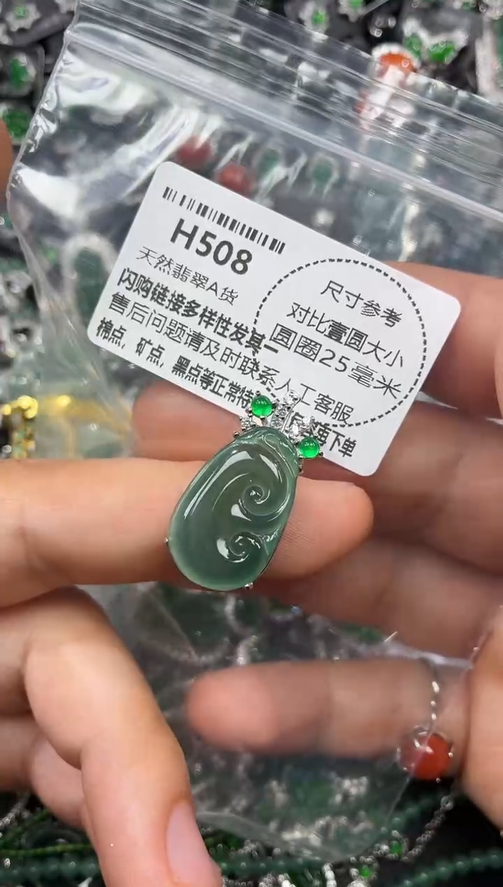 颈饰未镶嵌翡翠H508吊坠