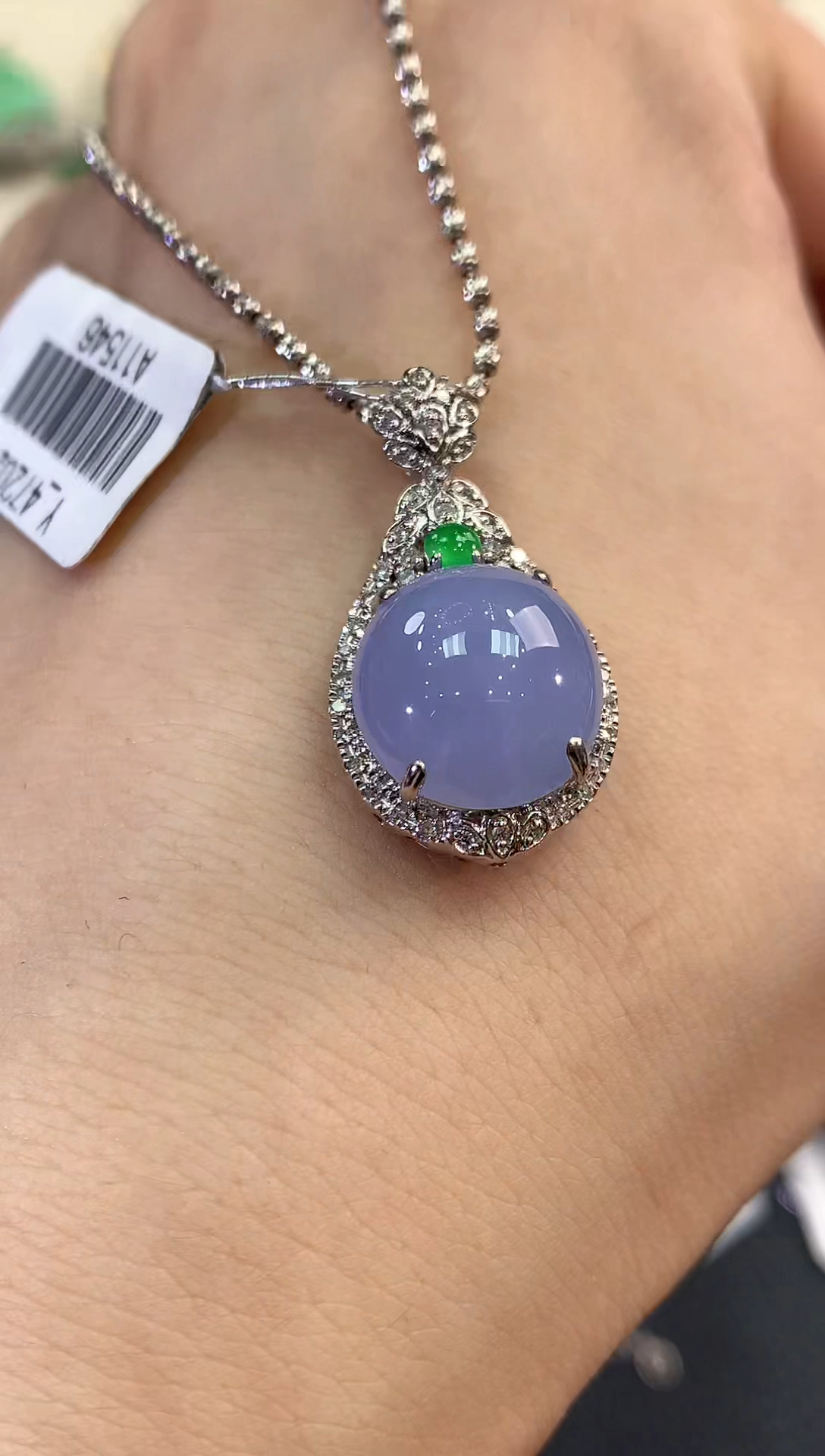 【闪购商品】翡翠吊坠(不含链)18K金镶嵌B112有色差