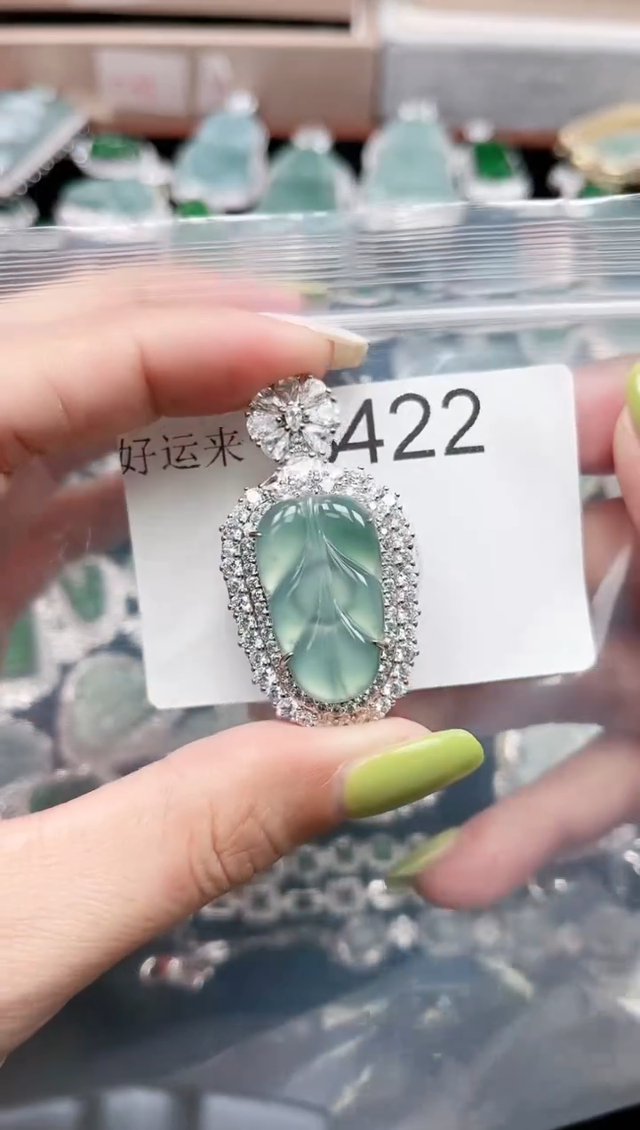 【闪购商品】翡翠颈饰未镶嵌422赠皮绳