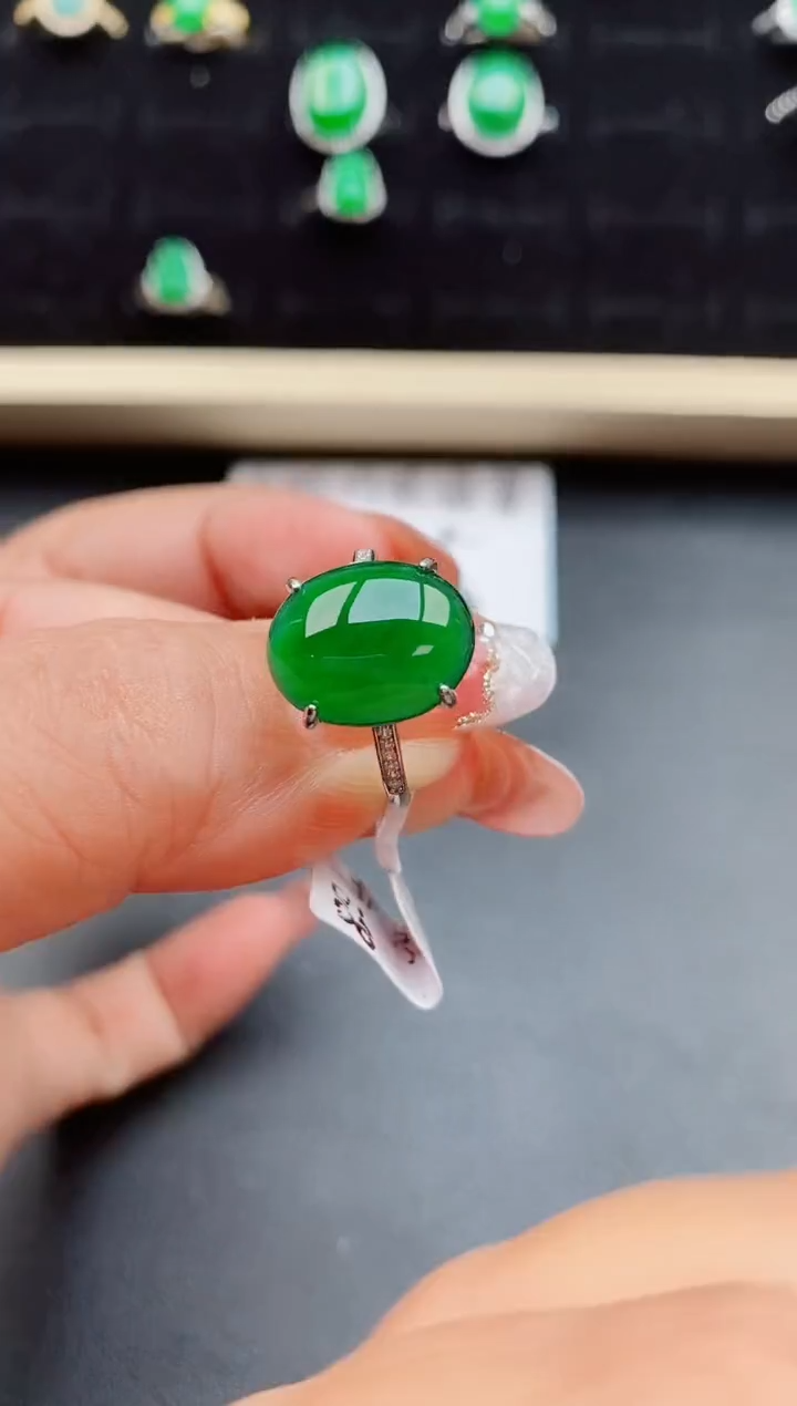 【闪购商品】翡翠戒指银S925镶嵌808000