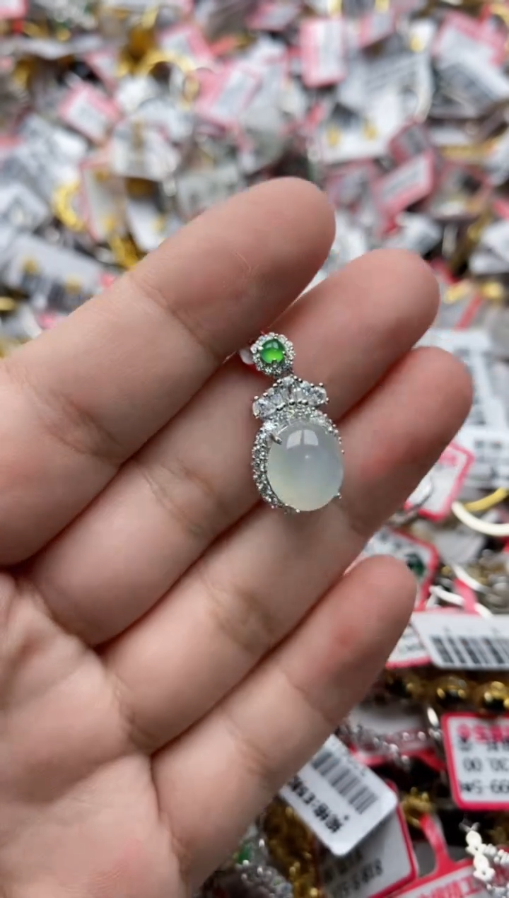 【闪购商品】翡翠戒指银S925镶嵌33333---7