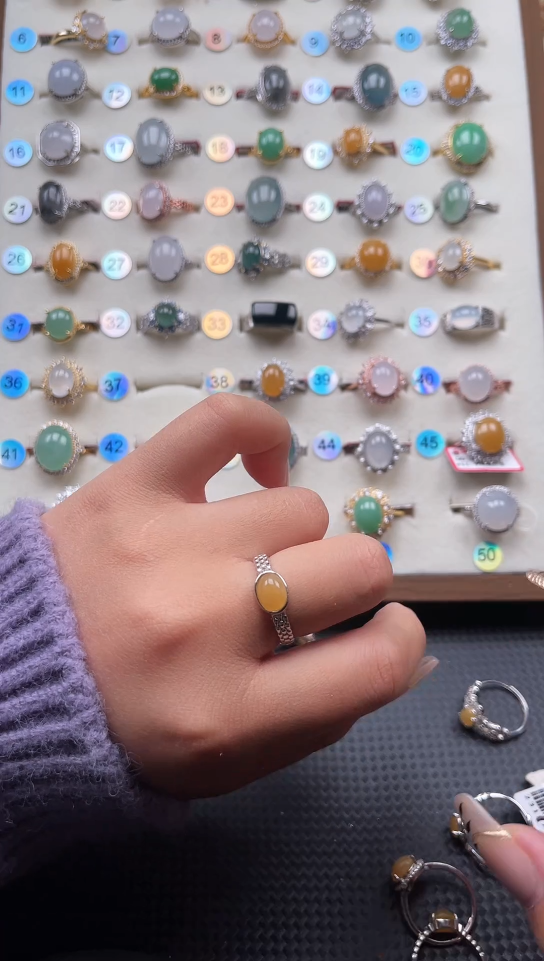 【闪购商品】翡翠戒指银S925镶嵌天然A货翡翠戒指