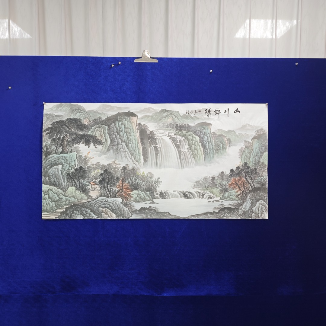 山川Y李鲤手绘作品画芯尺寸138cm*70cm