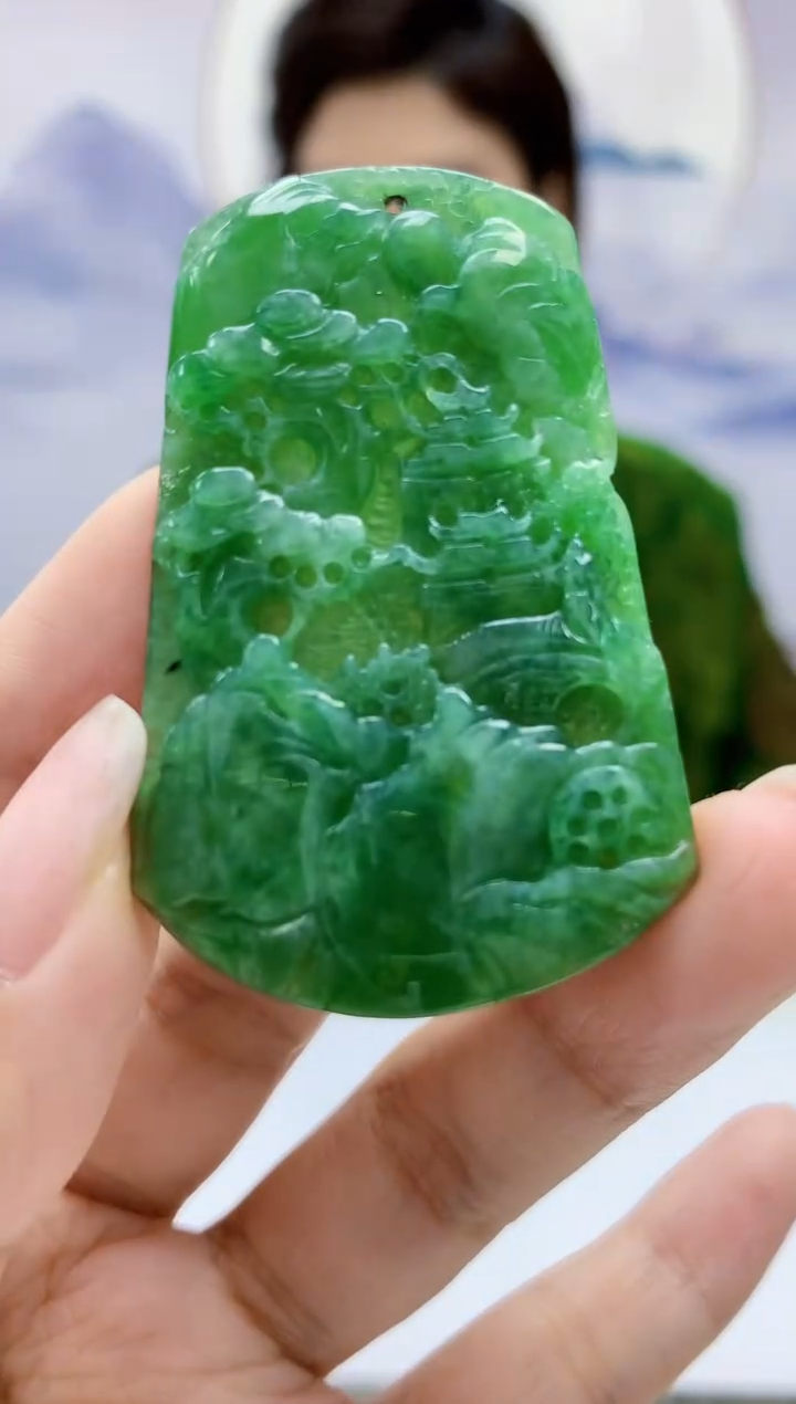 定制翡翠未镶嵌4829xx-毛货挂件64