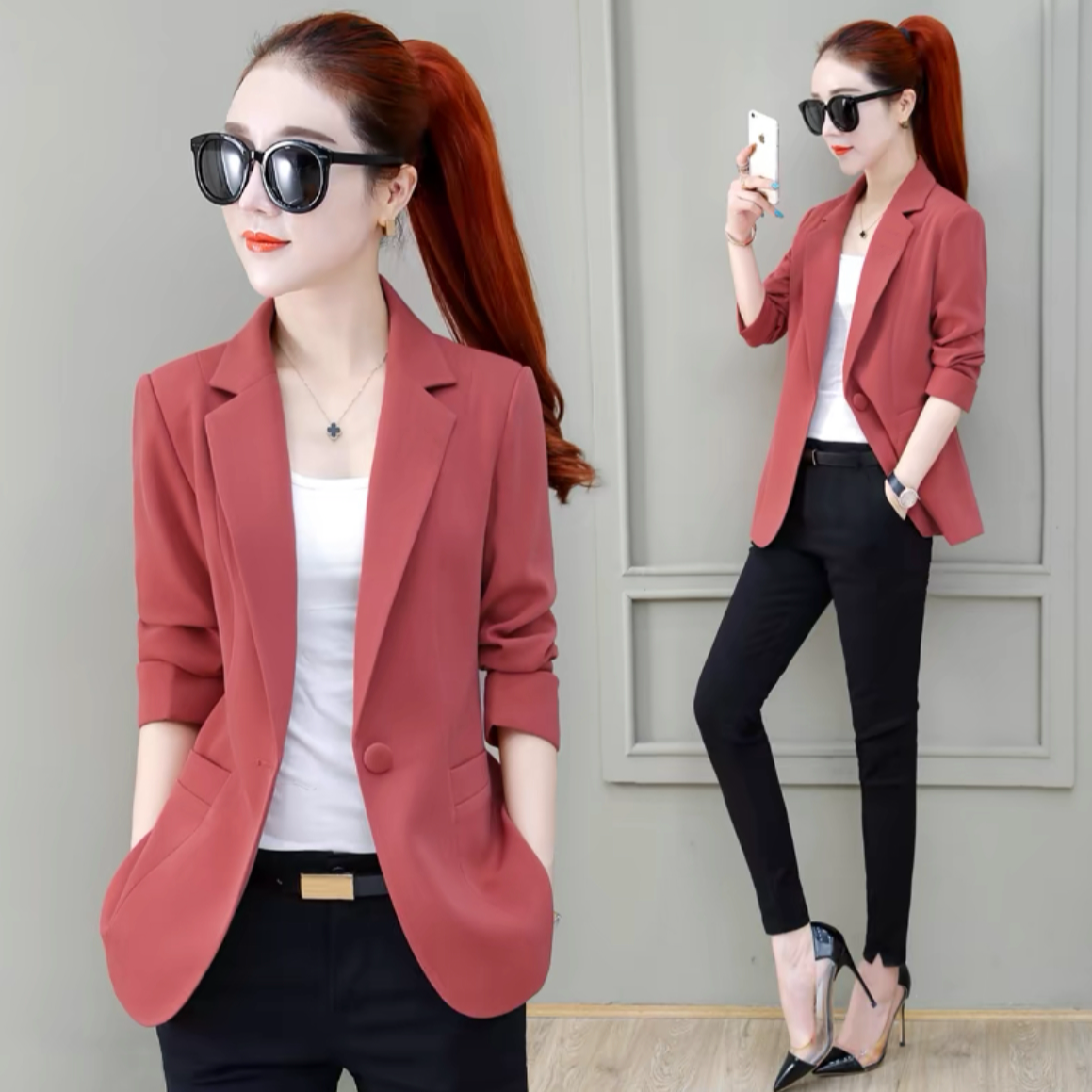 短款小西装外套女春秋2025新款显瘦洋气时尚韩版小西服小个子上衣