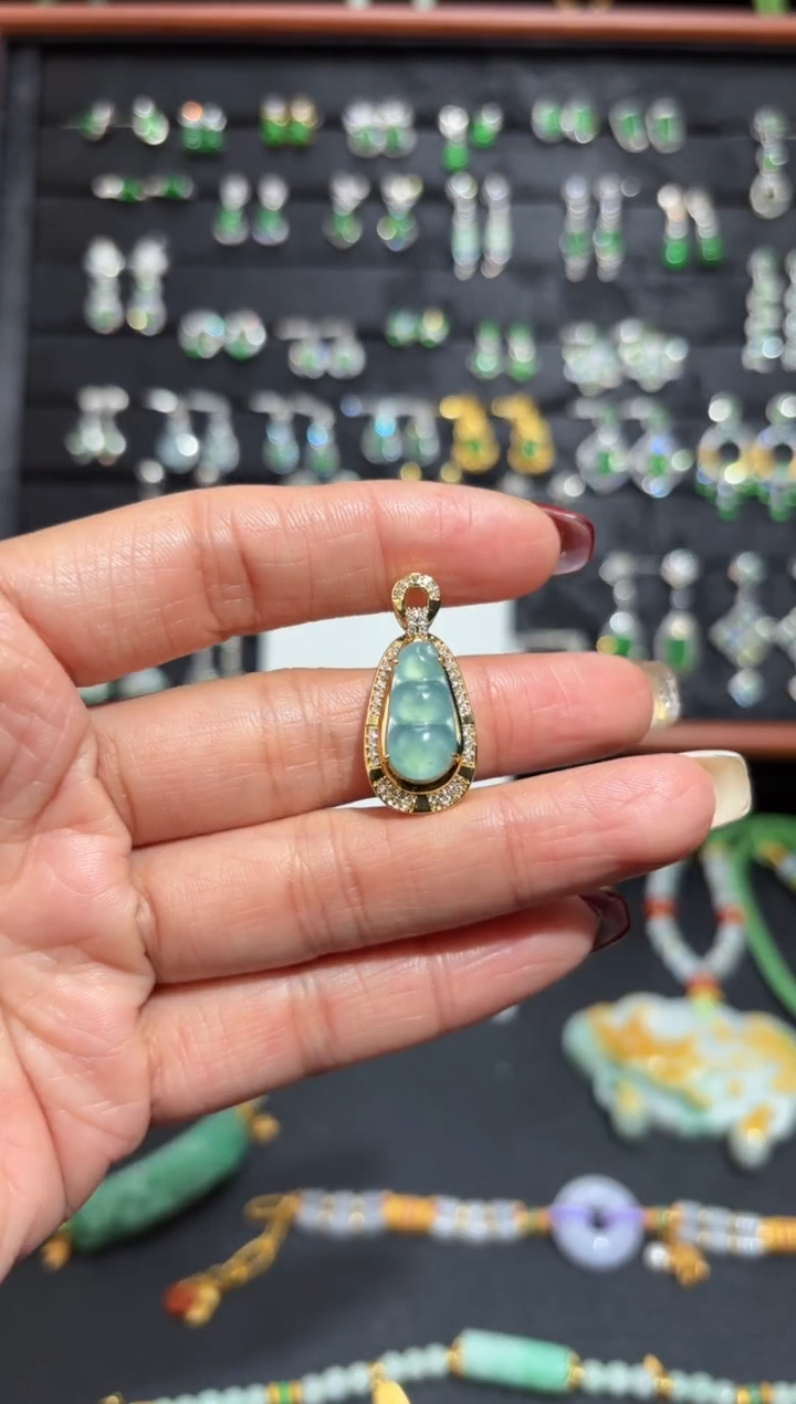 【闪购商品】翡翠颈饰未镶嵌豆子/支持复检/一件