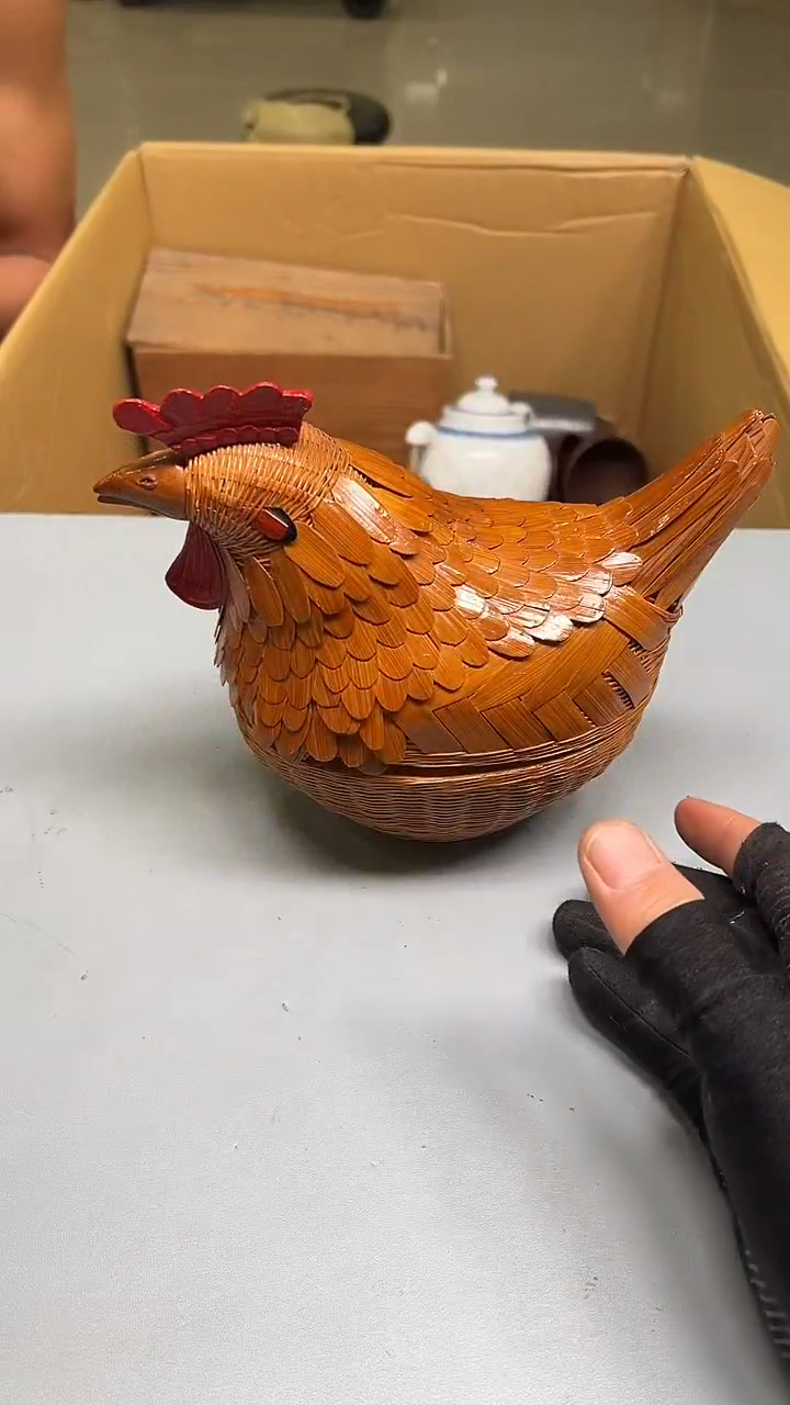 竹编喜*工艺品小李子孤品收藏