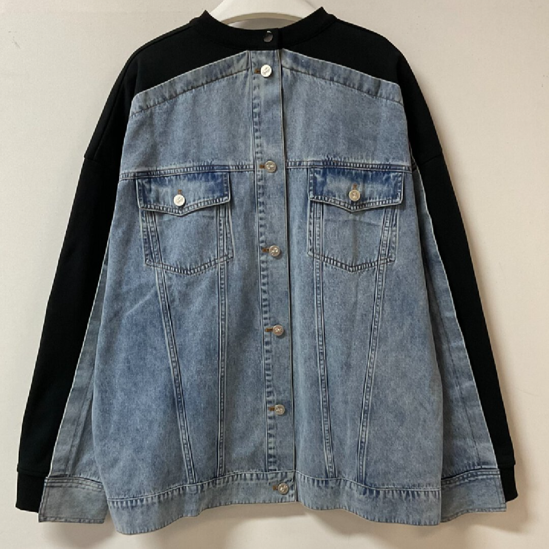 牛仔外套常规款百搭秋季短款短外套上衣拼色