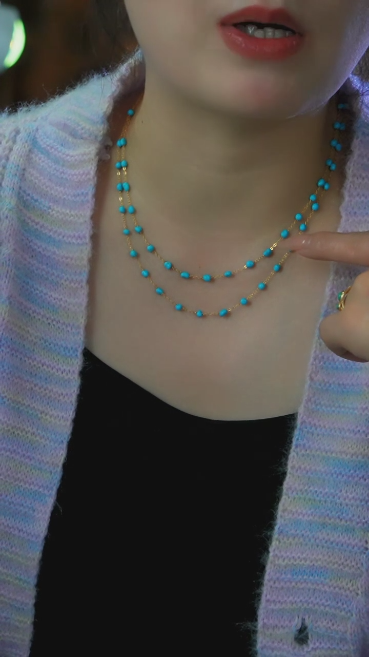 【闪购商品】绿松石项链银S925镶嵌发货一件