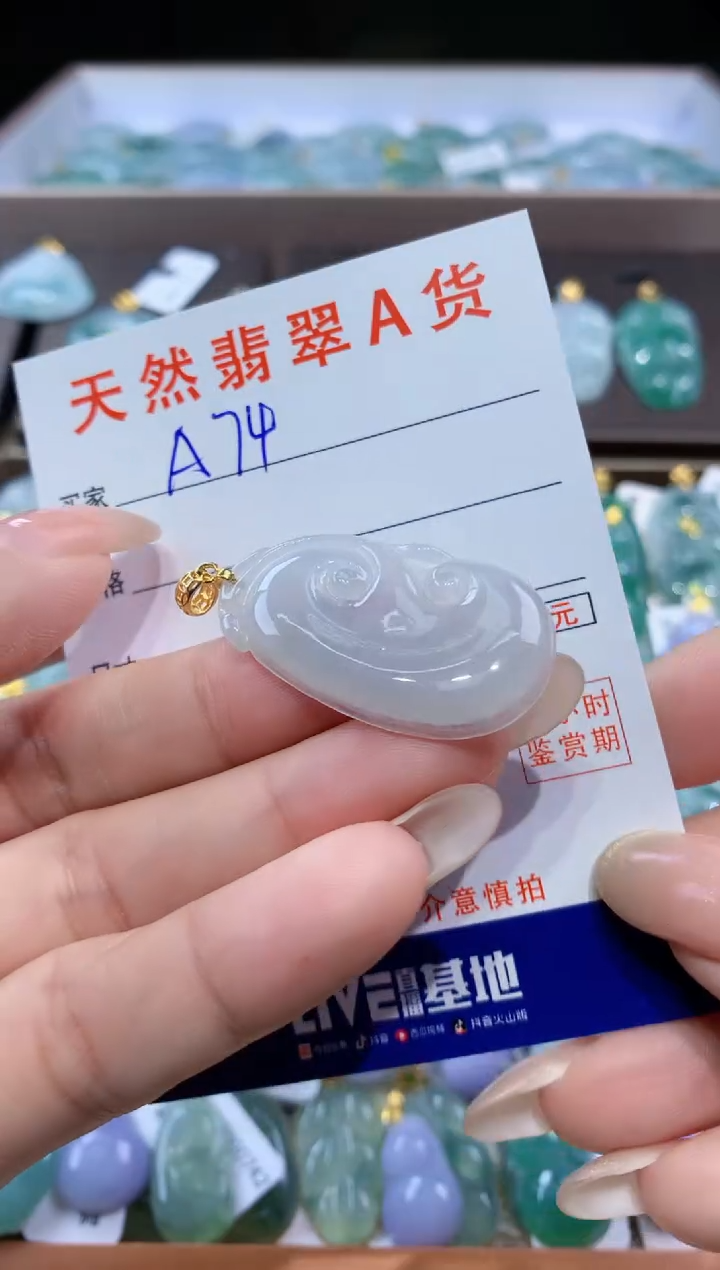 颈饰未镶嵌翡翠天然翡翠A货挂件