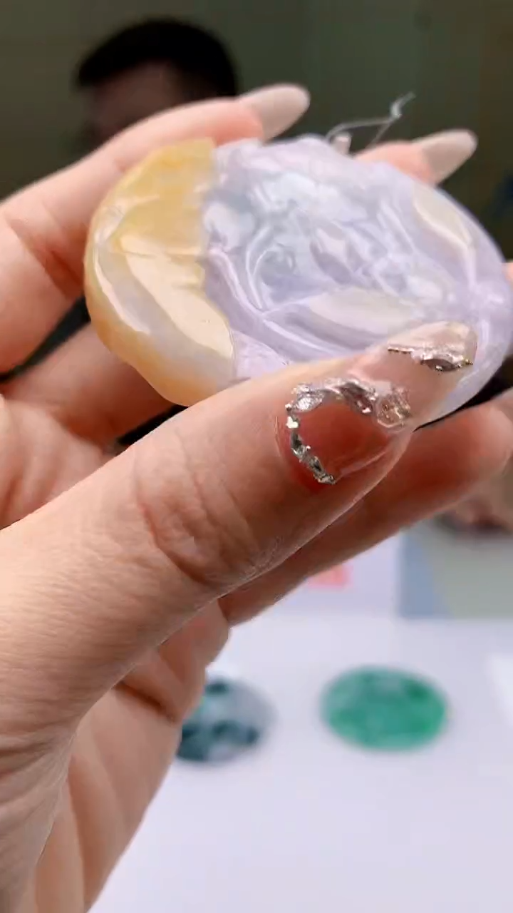 【闪购商品】定制翡翠未镶嵌5125ty-毛货挂件48