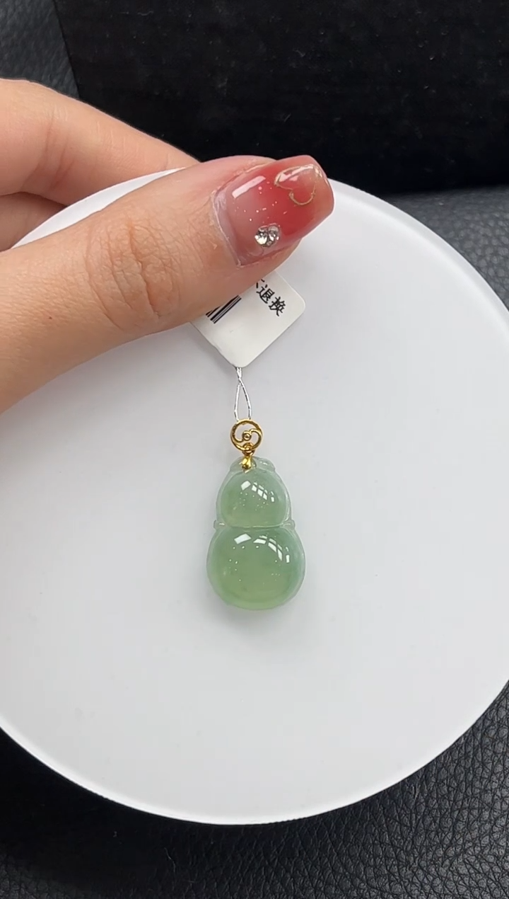【闪购商品】翡翠颈饰18K金镶嵌YM1112-2葫芦