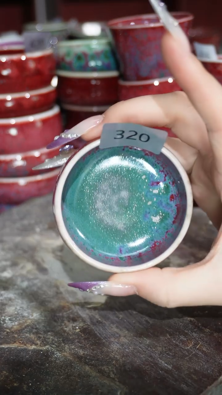 摆件陶精品窑变钧瓷茶器