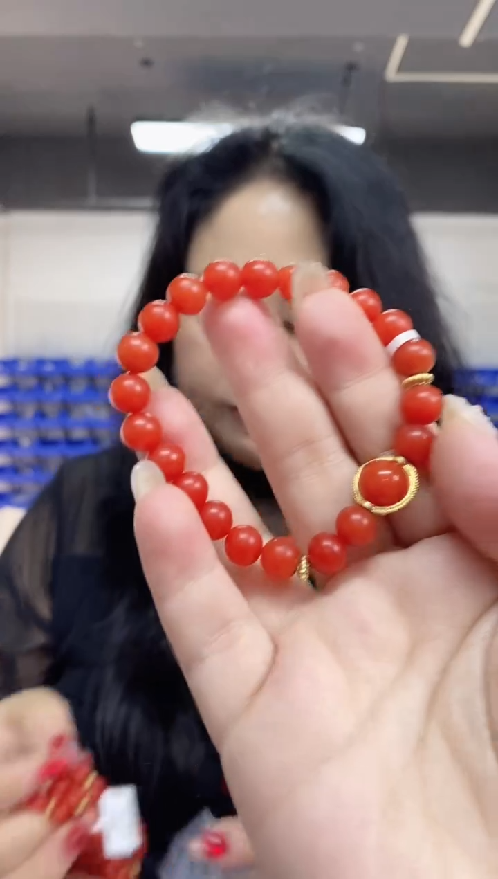 【闪购商品】南红玛瑙手串未镶嵌多样性发其一颜色微差