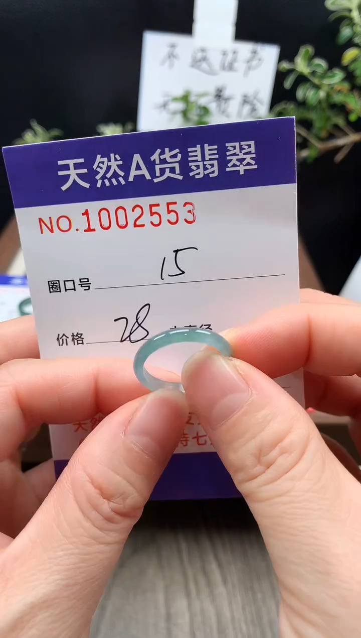 未镶嵌戒指翡翠15#