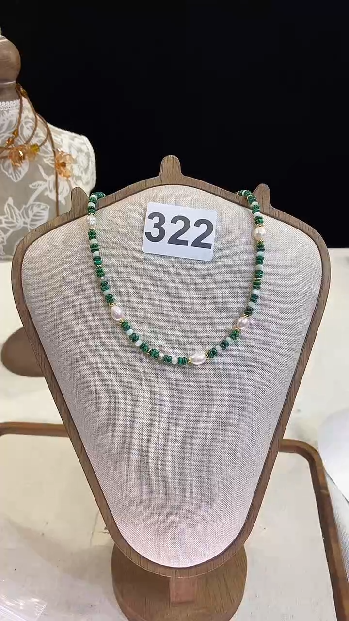 项链钛钢淡水珍珠322