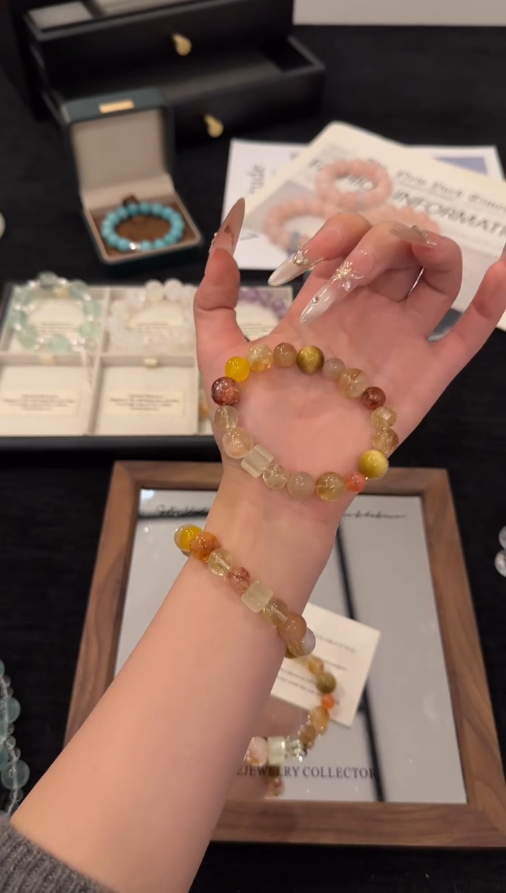 未镶嵌手链水晶财富小富婆x3235