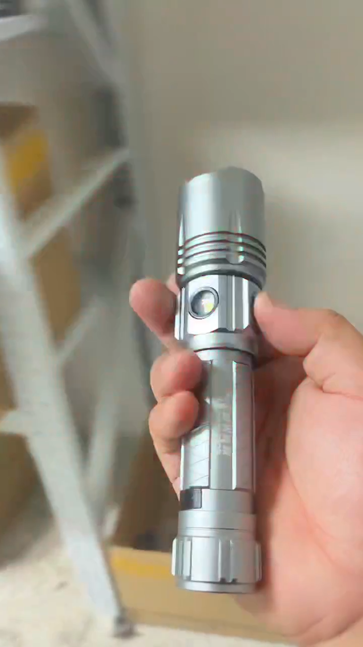 【磁吸笔夹款】变焦铝合金超亮小手电