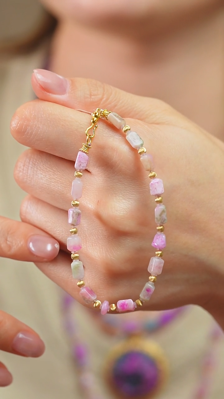 苏纪石（舒俱来）18K金镶嵌手链16