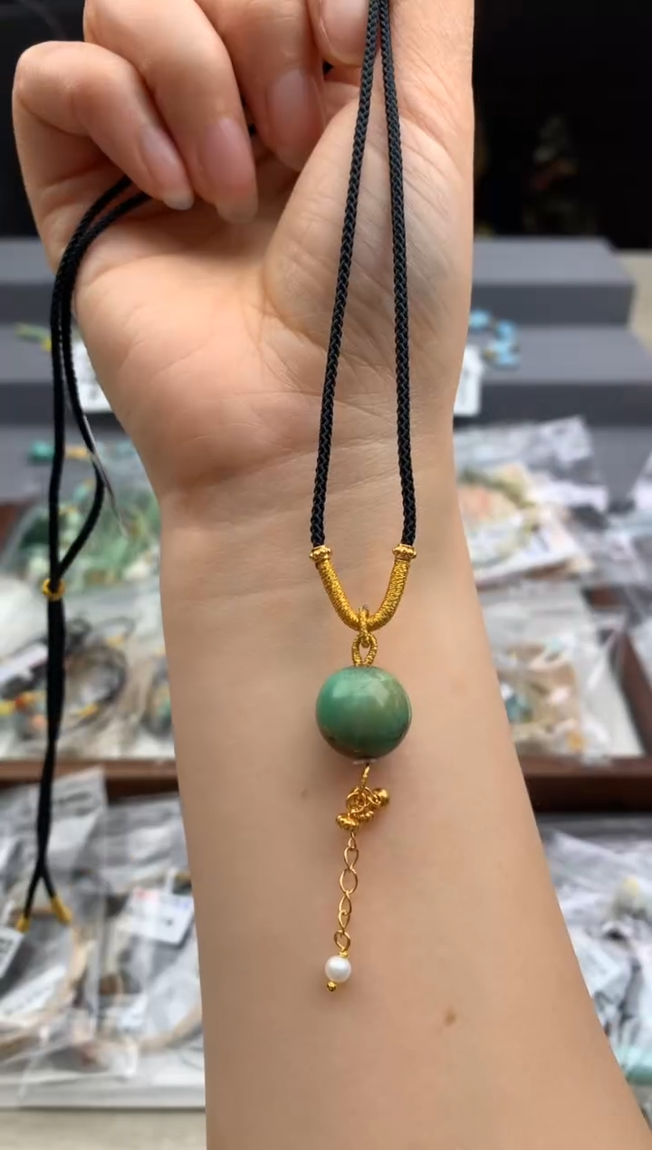 未镶嵌绿松石锁骨链茜.Q51