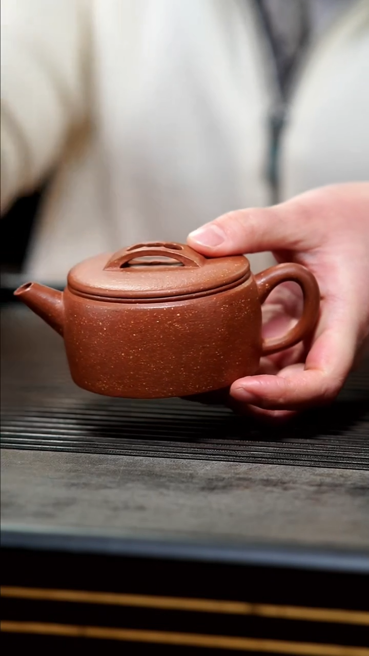 【闪购商品】紫砂茶壶20-微瑕半手五彩降平底汉瓦150cc