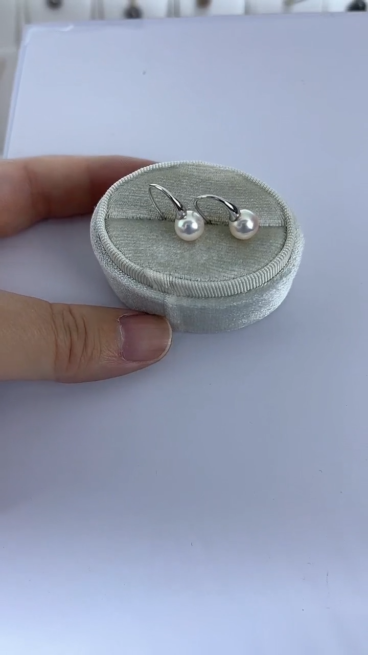 【闪购商品】淡水珍珠耳饰未镶嵌天然极光珍珠天女光耳钩