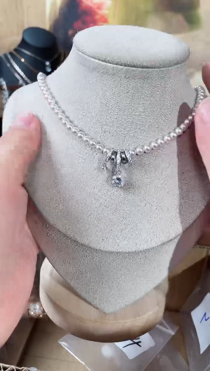 铜合金合成立方氧化锆925银豆7162