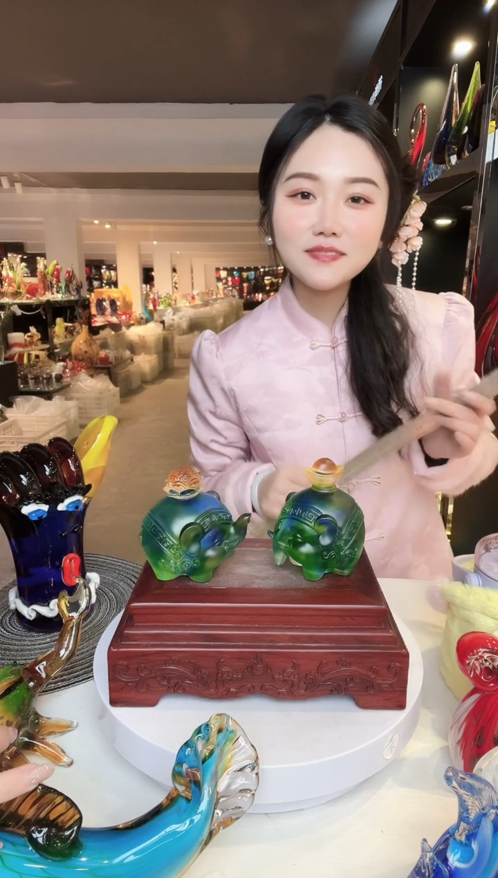 【闪购商品】茶盏琉璃摆件家居摆件