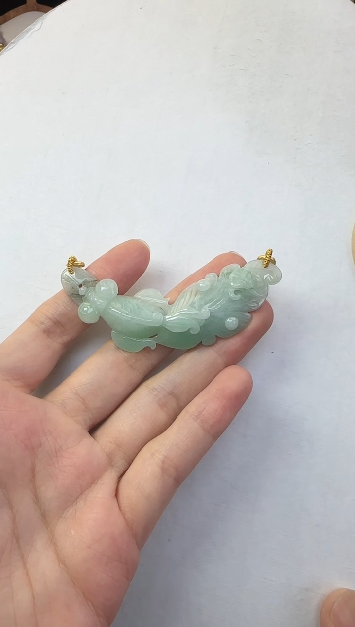 翡翠未镶嵌颈饰国风原创