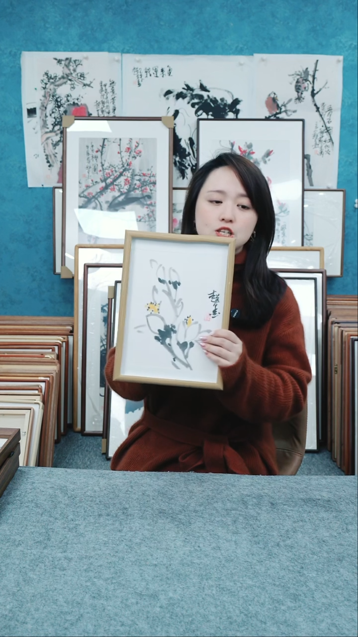 【闪购商品】国画10寸郑志超老师花鸟摆台