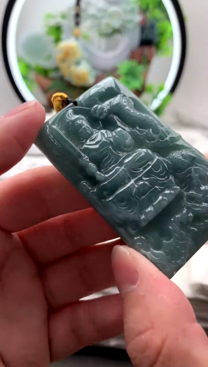 【闪购商品】翡翠颈饰未镶嵌不动明王