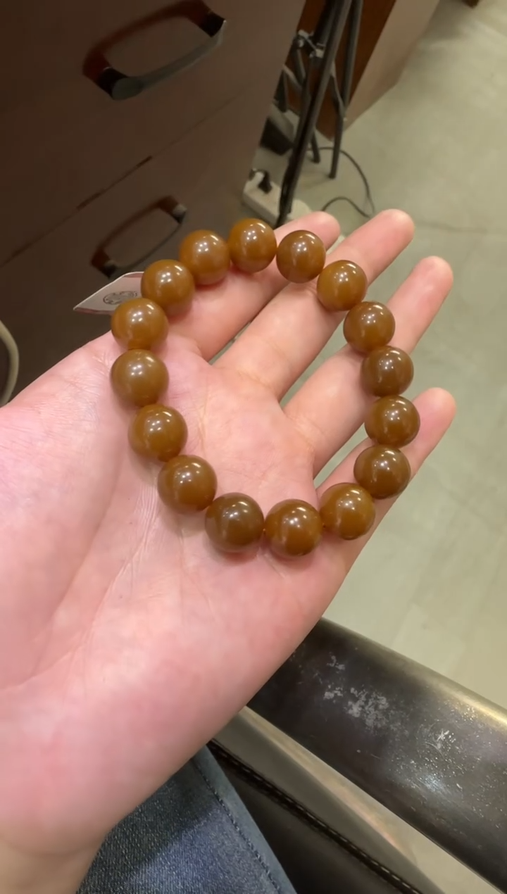 未镶嵌手串和田玉金山糖白手串 （产地直发）