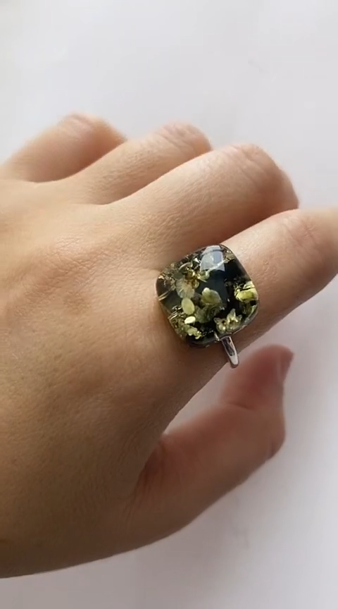 【闪购商品】琥珀裸石银S925镶嵌琥珀戒指