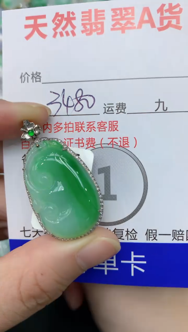 【闪购商品】翡翠颈饰18K金镶嵌111111111111