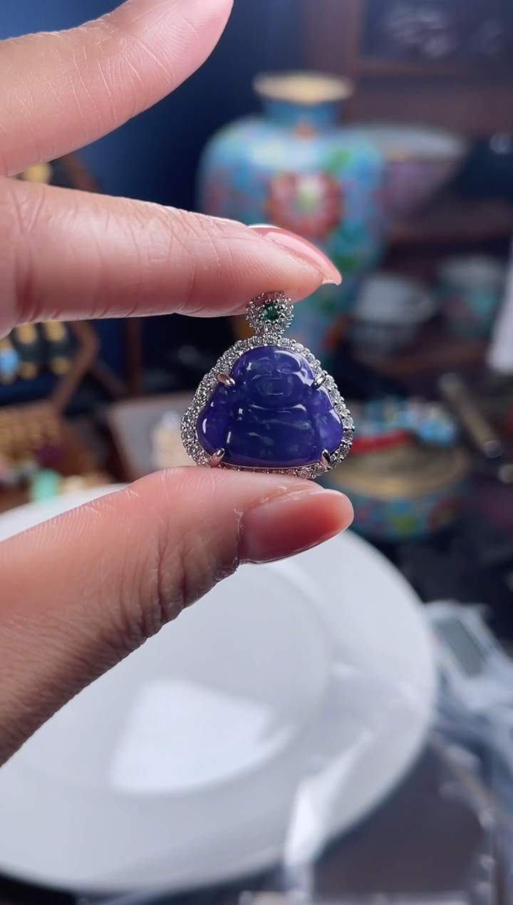 未镶嵌挂件翡翠纯***笑,010228