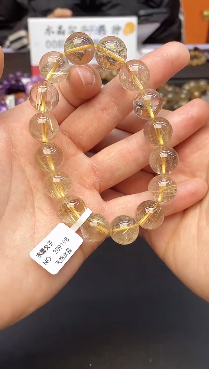 【闪购商品】水晶手串未镶嵌16 金发 14mm