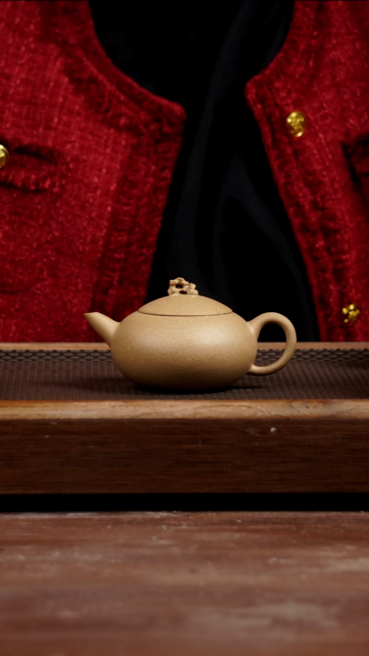 茶壶紫砂舅妈壶四号井墨绿泥观山160CC