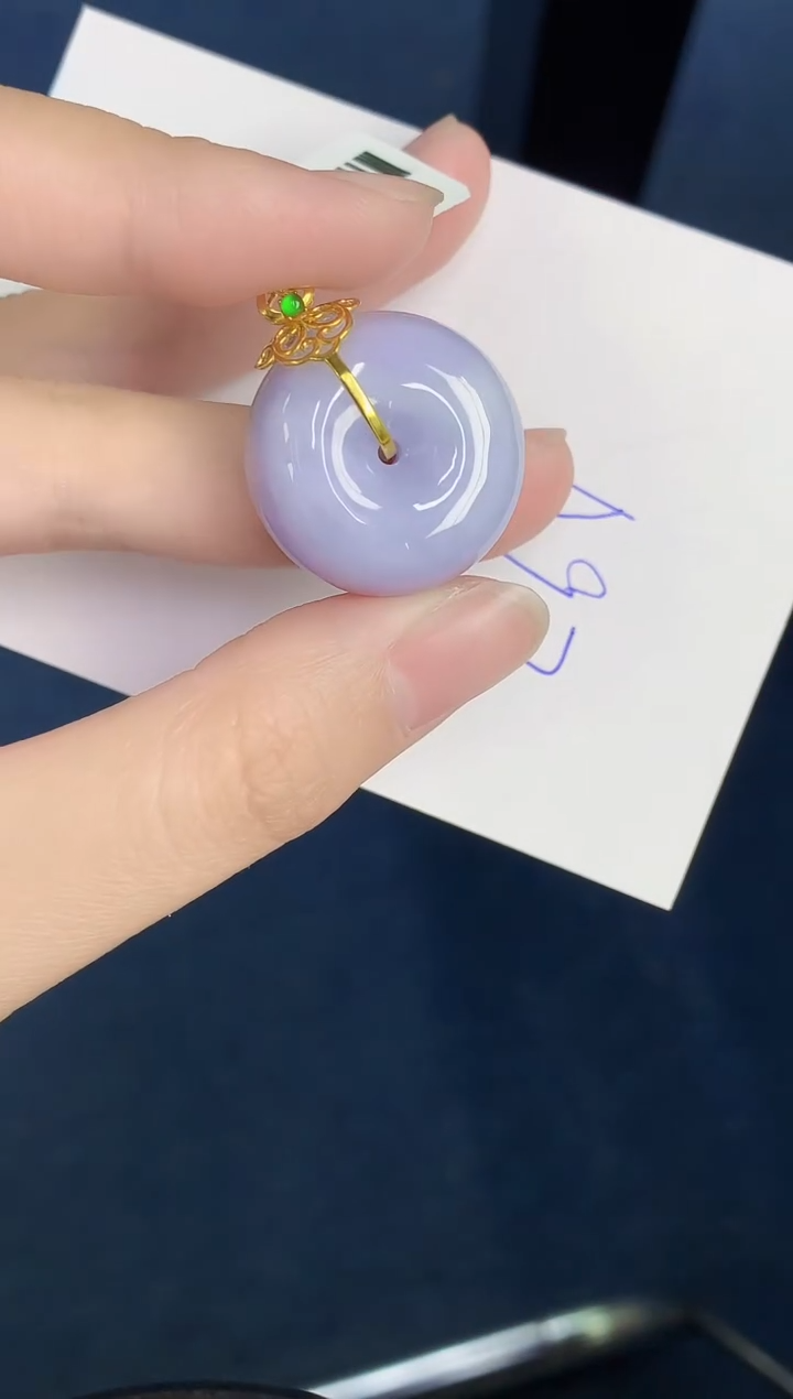 【闪购商品】翡翠颈饰18K金镶嵌0000000001