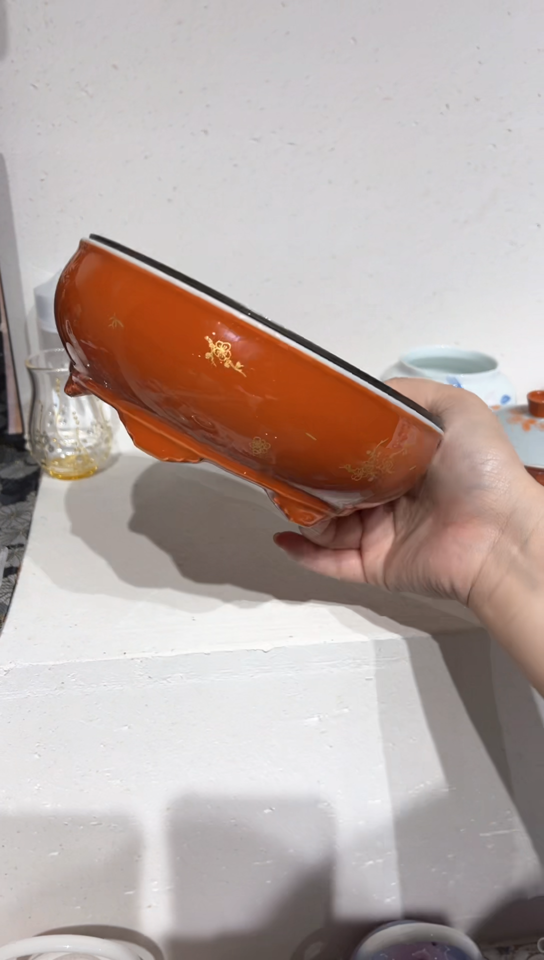 【闪购商品】矾红锡盖六鼎壶承-四君子