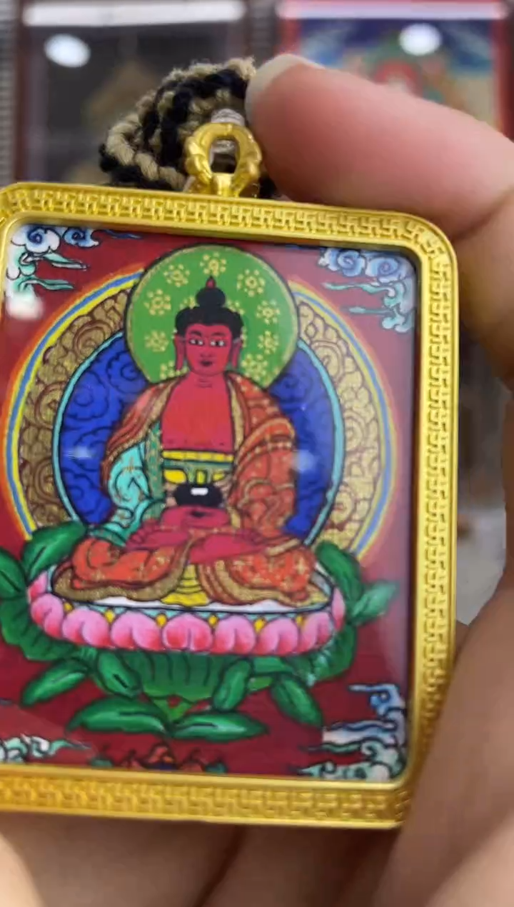 吊坠纯手绘唐卡（非质量问题不退不换）阿弥