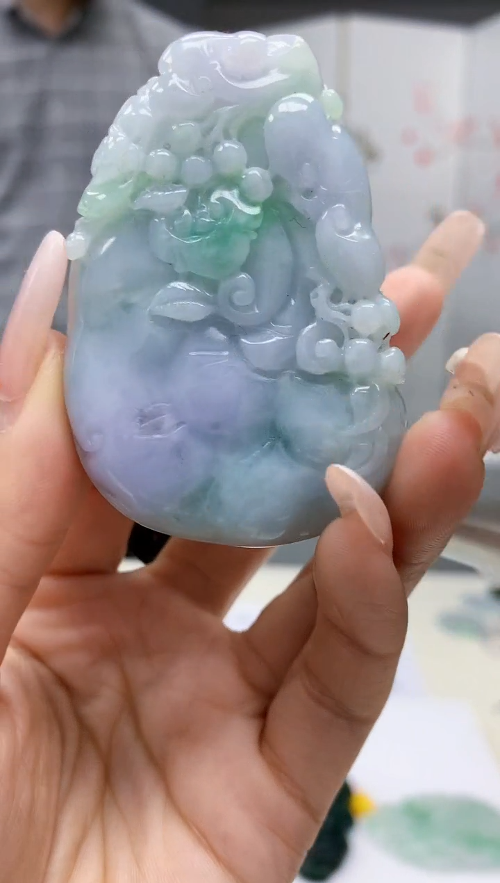 【闪购商品】定制翡翠未镶嵌5153lr-毛货挂件26